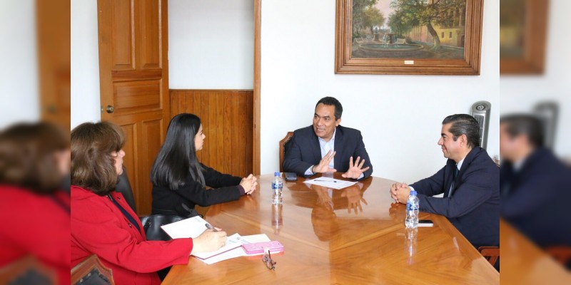 Sostiene Adrián López reunión con consejeros del Instituto Michoacano de Transparencia, Acceso a la Información y Protección de Datos Personales 