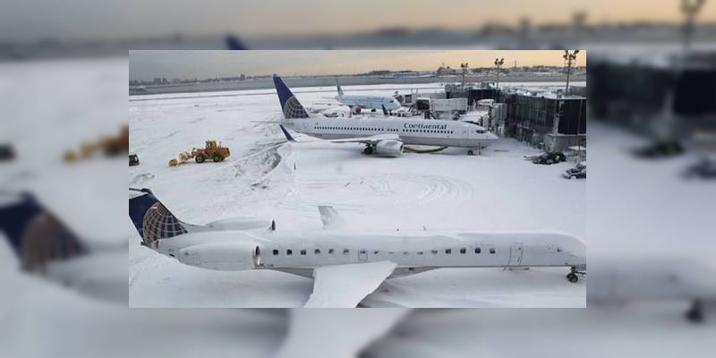 Ciclón invernal provoca cancelación de 4,800 vuelos en Estados Unidos 