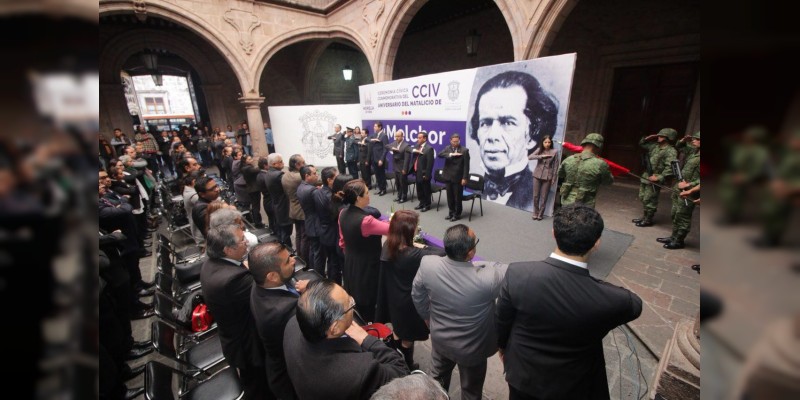 Conmemoran autoridades el CCIV Aniversario del Natalicio de Melchor Ocampo 