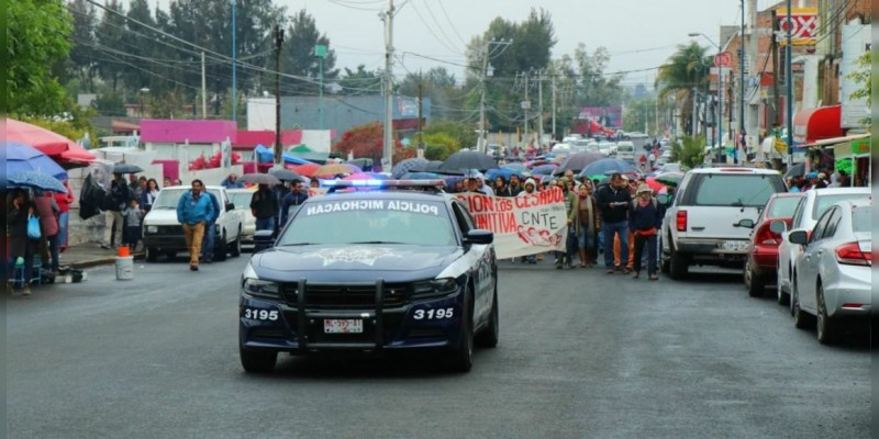 CNTE marcha este jueves en Morelia 