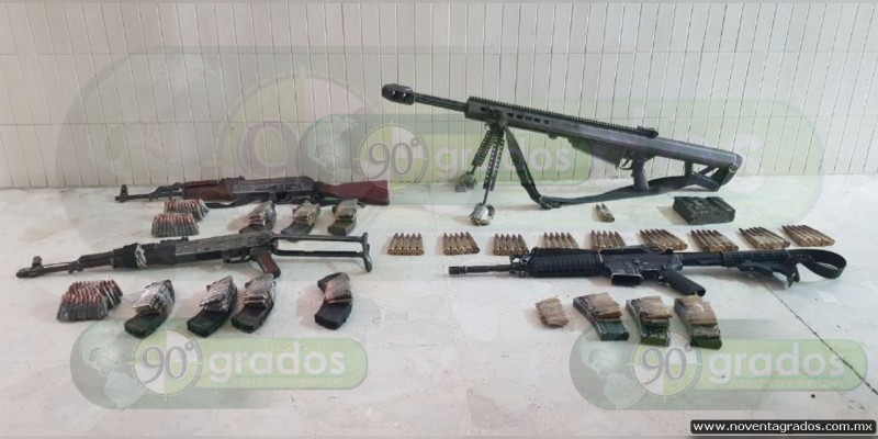 Detienen a dos con un Barret calibre 50 en Buenavista, Michoacán - Foto 1 