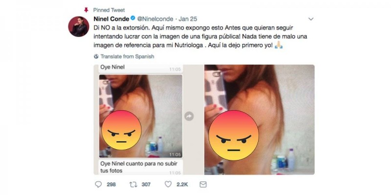 Ninel Conde boicotea intento de extorsión, le pedían dinero por no subir fotos semidesnuda  
