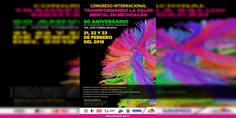 Preparan Congreso Internacional de Salud Mental en Michoacán 
