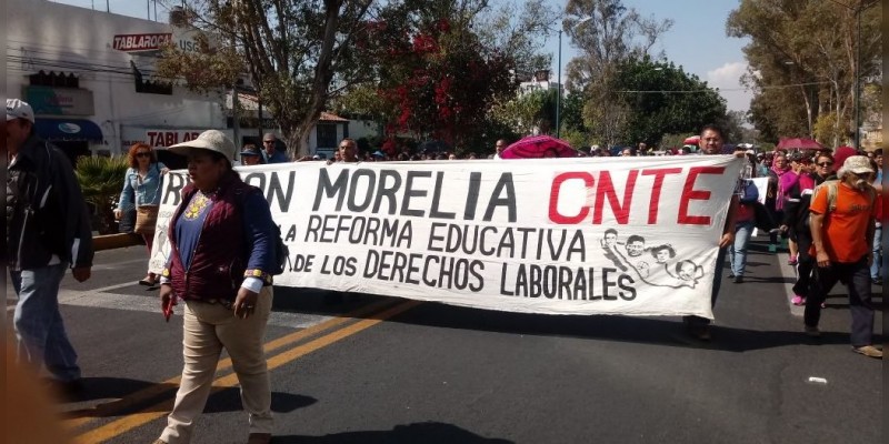 Por quinto día consecutivo, la CNTE se manifestará en Morelia 