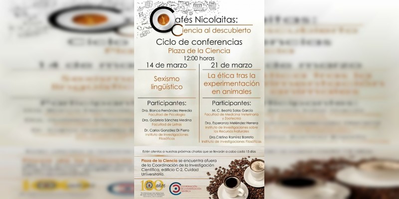 Anuncian ciclo de conferencias para todo público en la UMSNH 