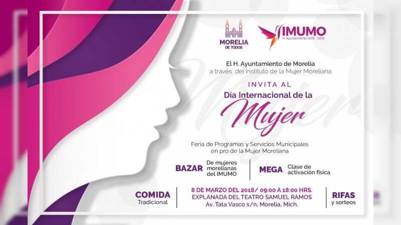 IMUMO festejará Día Internacional de la Mujer, con Feria de Programas y Servicios 