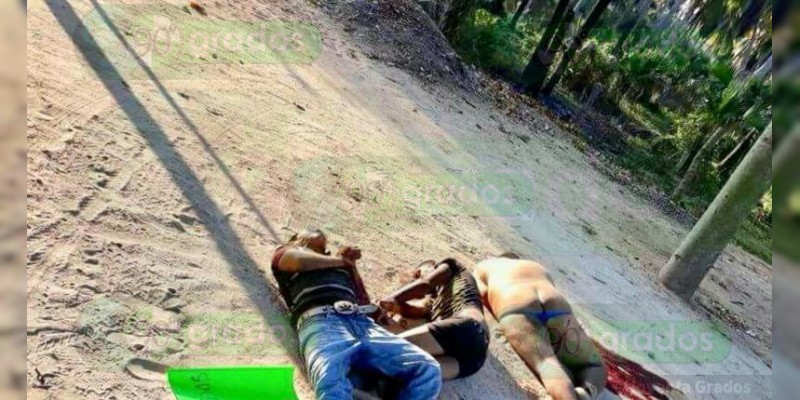 Abandonan tres cadáveres y mensaje en Zihuatanejo, Guerrero 