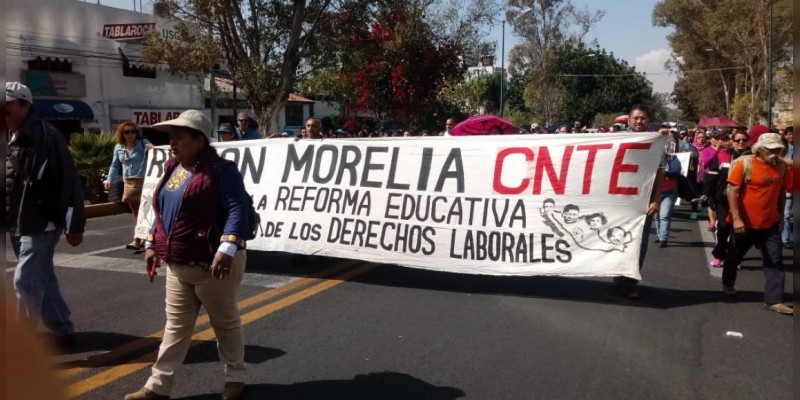 Este lunes CNTE retoma sus marchas en Morelia 