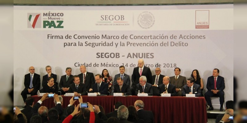 190 Universidades y Segob combatirán narcomenudeo en instalaciones educativas 