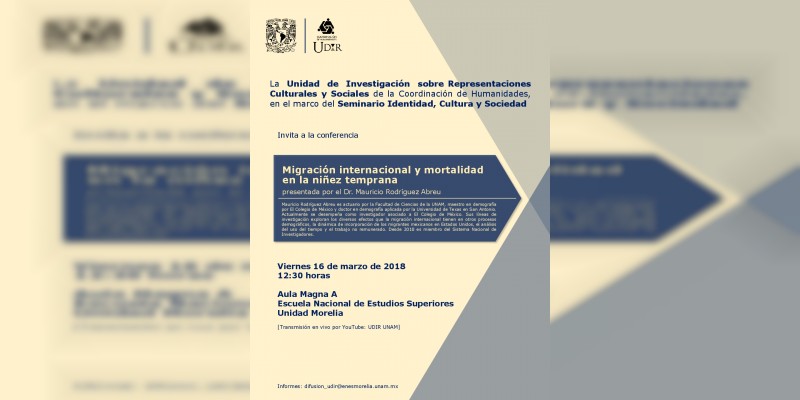 Realizarán seminario de la Unidad de Investigación sobre Representaciones Culturales y Sociales: Mauricio Rodríguez Abre 