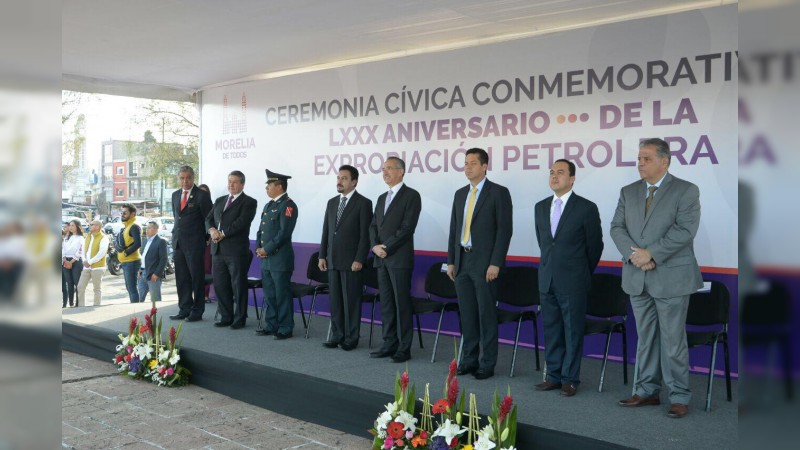 Ayuntamiento de Morelia conmemora el LXXX Aniversario de la Expropiación Petrolera 