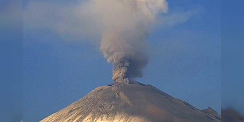 Se registra explosión y 82 exhalaciones en el Popocatépetl 