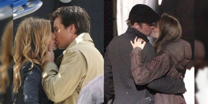 La foto de Brad Pitt y Jennifer Aniston besándose es un montaje  
