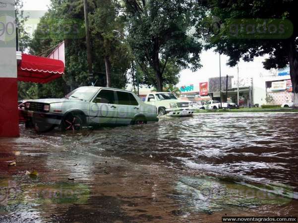 Fuerte lluvia en Uruapan, Michoacán, ocasiona inundaciones, caídas de ramas y volcadura - Foto 0 