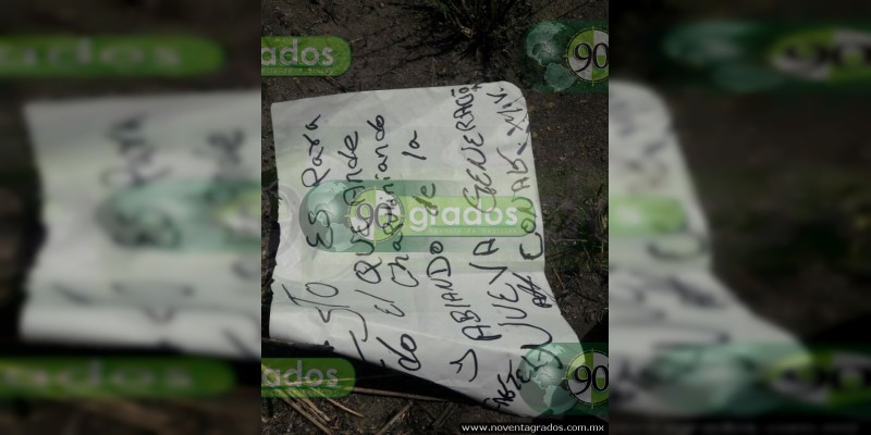 Morelia: Con narcomensaje, dejan a ejecutado en La Aldea - Foto 1 