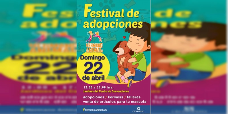 Este domingo Feria de Adopción canina en Ceconexpo 