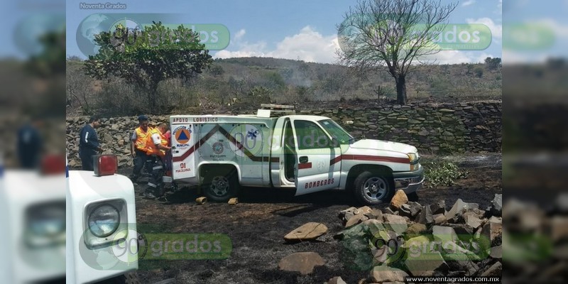 Evacúan por incendio en Zona Arqueológica de Tzintzuntzán, en Michoacán - Foto 0 