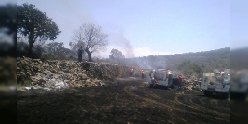 Se registraron cinco incendios el fin de semana en Michoacán 