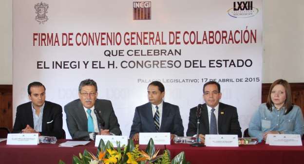 Congreso de Michoacán e INEGI firman convenio de colaboración 