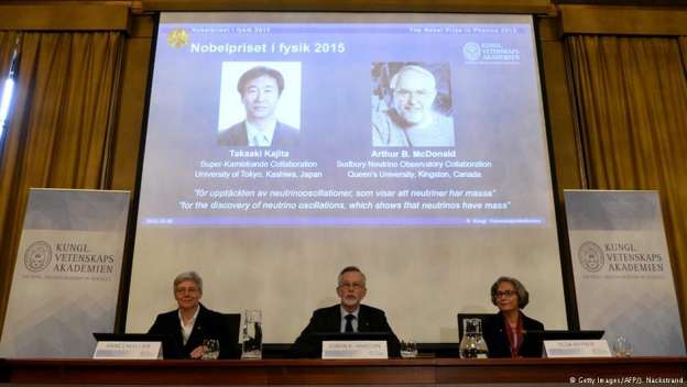 Dan Premio Nobel de Física a científicos que demostraron que el neutrino tiene masa 