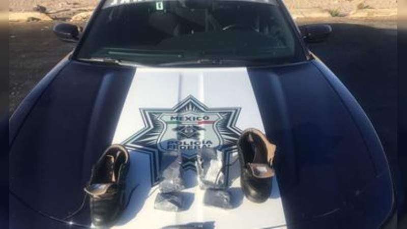En Sonora, Policía Federal detiene a hombre que transportaba heroína en sus zapatos 