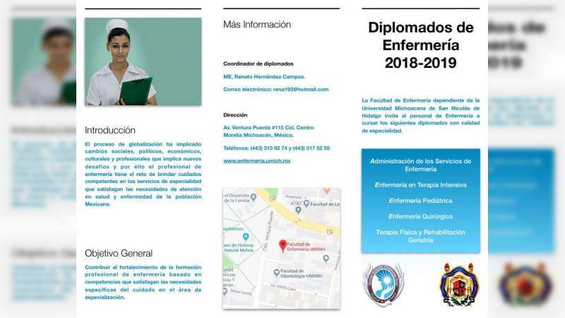 Impartirán Diplomados en Enfermería con calidad de especialidad en la UMSNH - Foto 0 