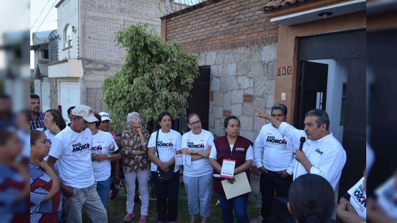 Vecinos de Jardines de Guadalupe decididos a votar por el cambio con Morena: Raúl Morón - Foto 0 