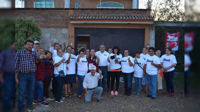 Vecinos de Jardines de Guadalupe decididos a votar por el cambio con Morena: Raúl Morón - Foto 2 