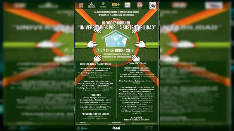 UMSNH celebrará el Día Mundial del Medio Ambiente con Foro Estudiantil 