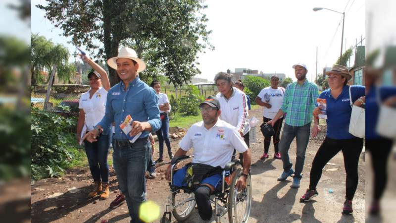 Cercanía y trabajo permanente, compromete Jonathan Sanata a morelianos 