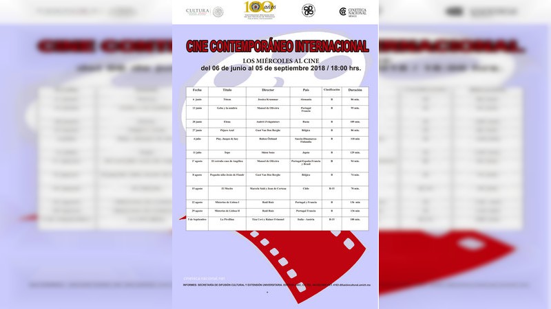 Casa de Hidalgo ofrece ciclo de cine contemporáneo internacional 