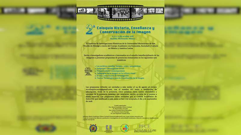  Abierta recepción de ponencias para el  II Coloquio Historia, Enseñanza y Conservación de la Imagen 