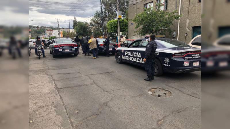Reporte de artefacto explosivo moviliza a la policía en Morelia, Michoacán 