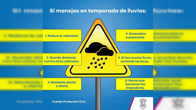 La Coordinación Estatal de Protección Civil, emite recomendaciones ante condiciones meteorológicas 