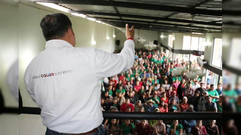 Seré un aliado de los trabajadores que han aportado tanto a Morelia: Gerónimo Color Gasca 
