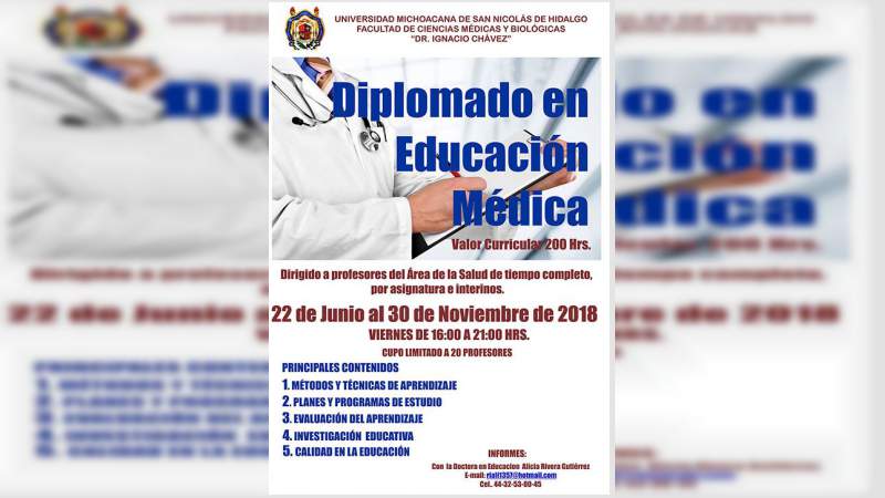 Oportunidad de capacitación para docentes en el área de Medicina 