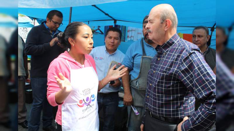 Tianguistas de la 20 de Noviembre respaldan proyecto de Fausto Vallejo Figueroa - Foto 0 