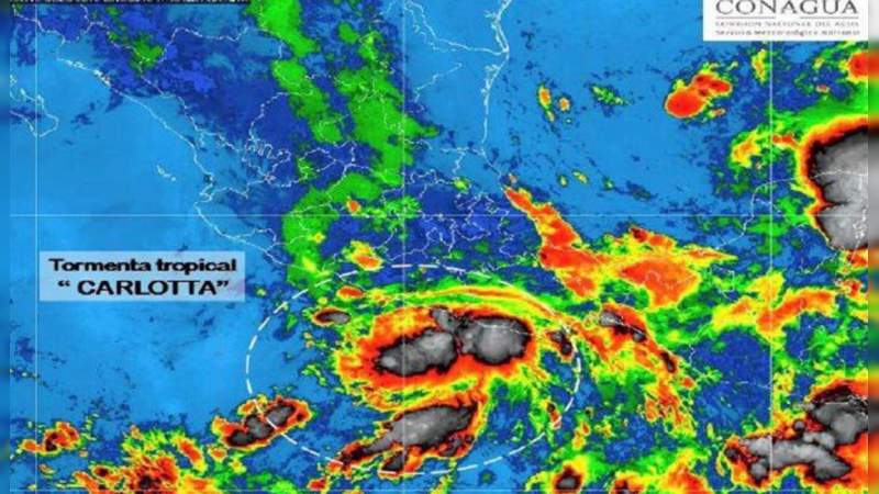 Monitorea PC lluvias por Tormenta Tropical “Carlotta” 
