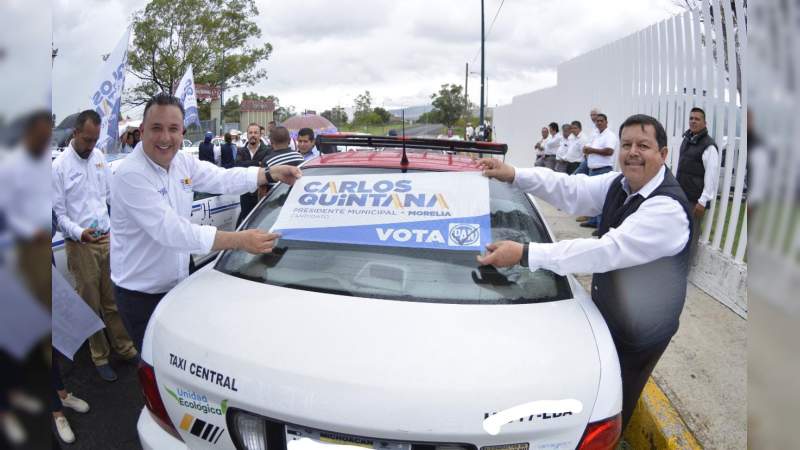 Transportistas refrendan su apoyo a Carlos Quintana para la alcaldía de Morelia  - Foto 1 