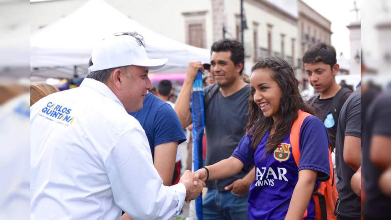 Carlos Quintana brindará mejores oportundides a jóvenes y niños a través del deporte 