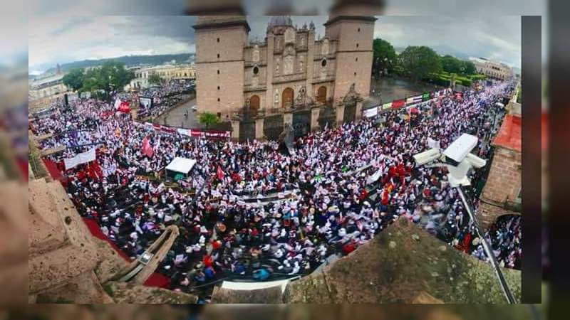 No les voy a fallar en la confianza que me han depositado millones de mexicanos: López Obrador en Morelia 