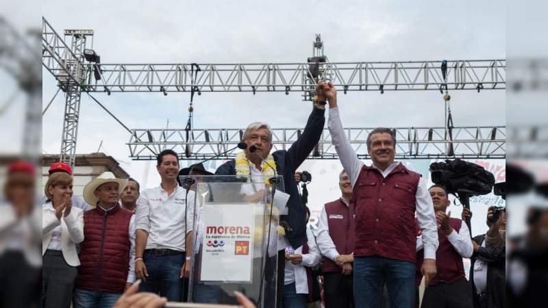 AMLO y Raúl Morón cierran campaña en Morelia; “Los morelianos se sumarán a la Cuarta Transformación del país”, remarcan 