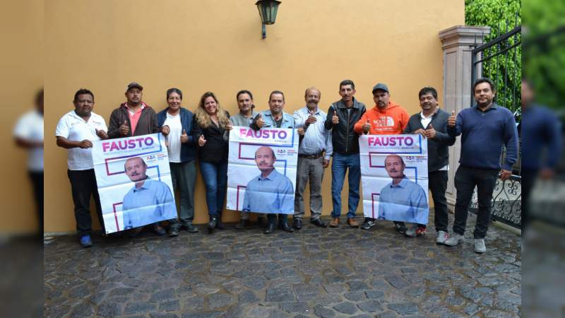 Recolectores vamos con Fausto Vallejo Figueroa; con él sí se puede trabajar por Morelia, afirmaron 