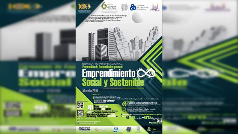 Cátedra Ing. Pascual Ortiz Rubio ofrece seminario sobre emprendimiento social sostenible en la UMSNH 
