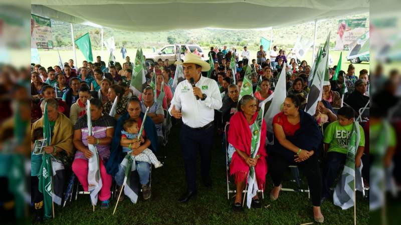 Refrendaron las comunidades rurales su apoyo a Constantino Ortiz 
