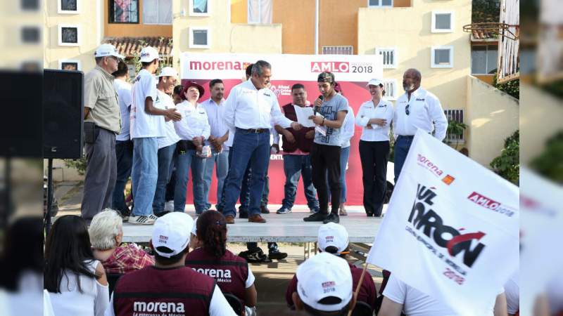 Morelianos con Morena y el PT serán protagonistas de la transformación de México: Raúl Morón 