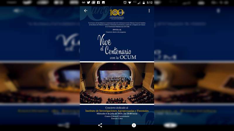 Concierto de la OCUM este miércoles 