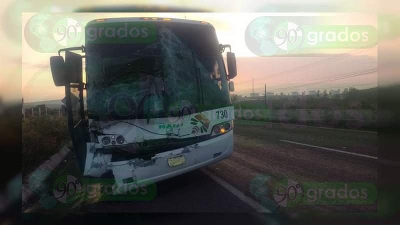 Chocan autobuses en la carretera Morelia - Salamanca - Foto 1 