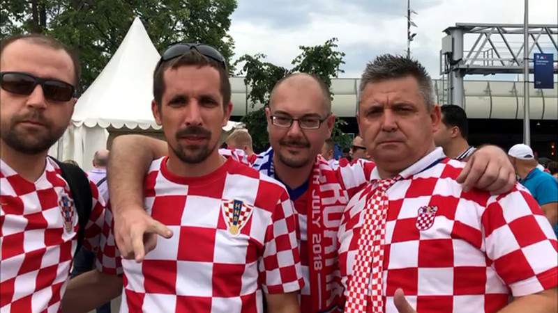 Más de 10 mil croatas apoyaron a su selección en la Final 