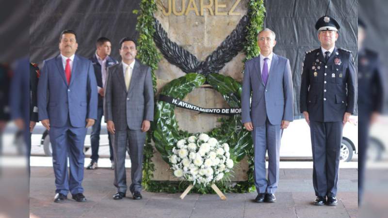 Ayuntamiento de Morelia conmemora CXLVI Aniversario Luctuoso del Licenciado Benito Juárez García - Foto 0 